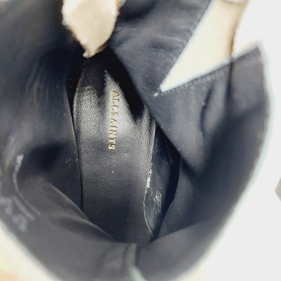 New AllSaints Women's Taupe Lenora Suede Boots F736 - Picture 11 of 13